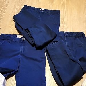 School uniform bundle 2 pants 1 shorts Cat and Jack size 8 Navy